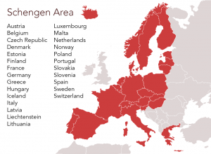 Schengen countries